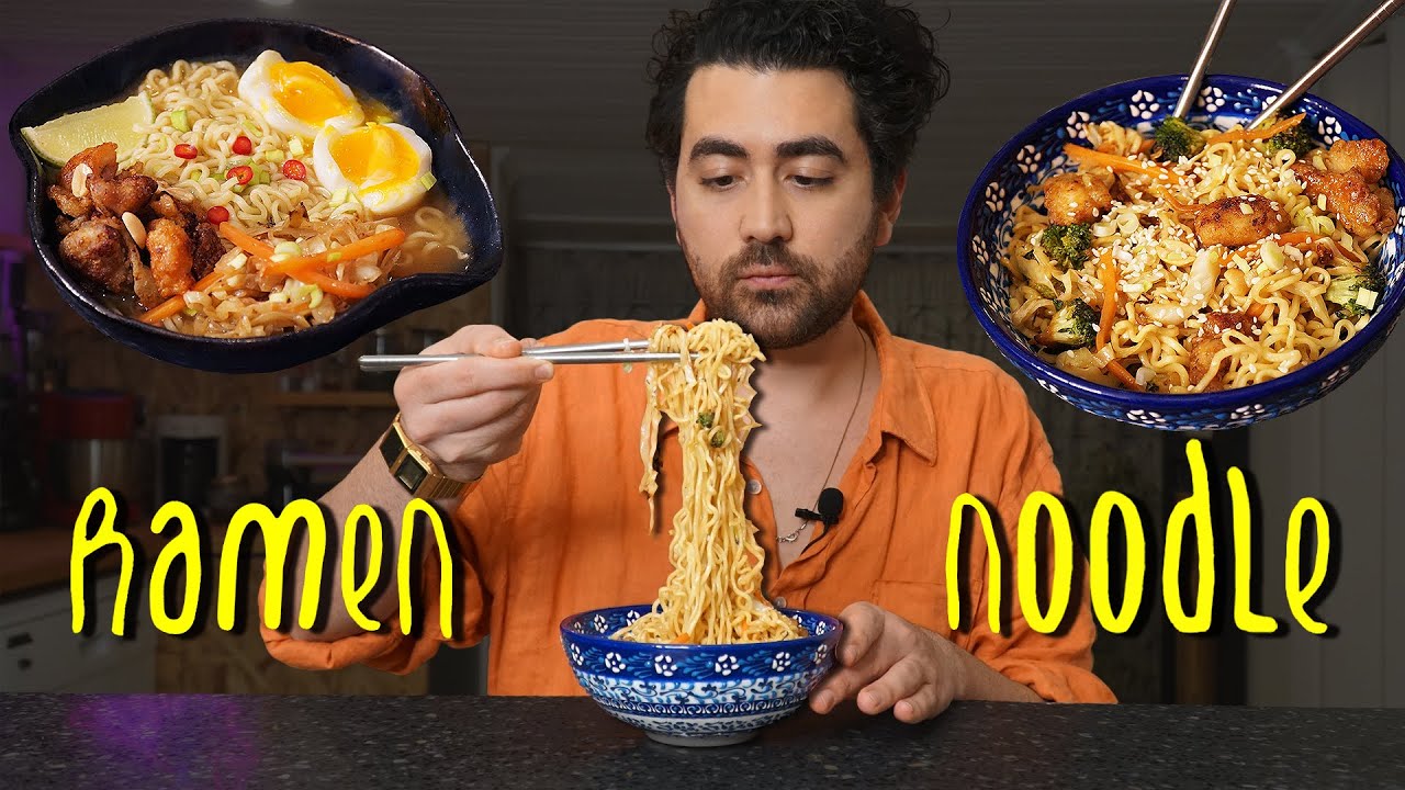 Çabuk Noodle Kullanarak Harika Bir Ramen ve Noodle Yapmak
