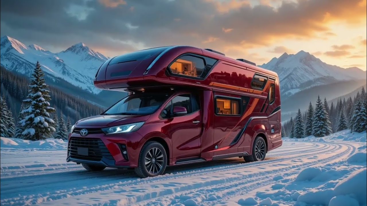 This is a Toyota luxury smart future Double Decker Motorhome and Rolling snow 4x4 