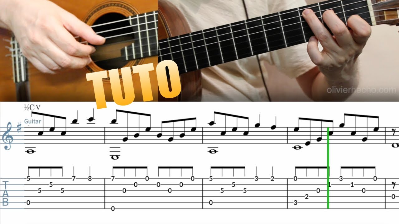 TUTO 🎶 Cantoria - Арпеджио и мелодия испанской гитары