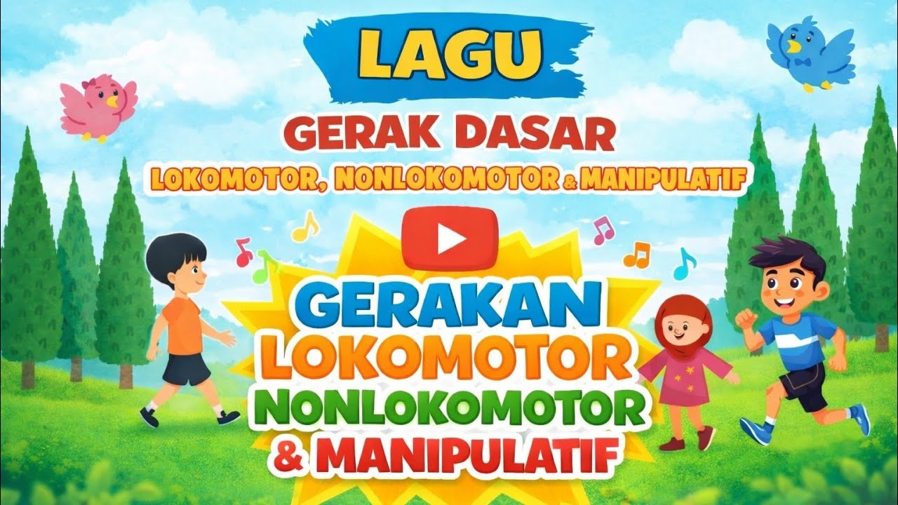 Lagu Gerak Dasar || Lokomotor, Non Lokomotor dan Manipulatif (Kelas 1 & 2) #pjok #gerakdasar 