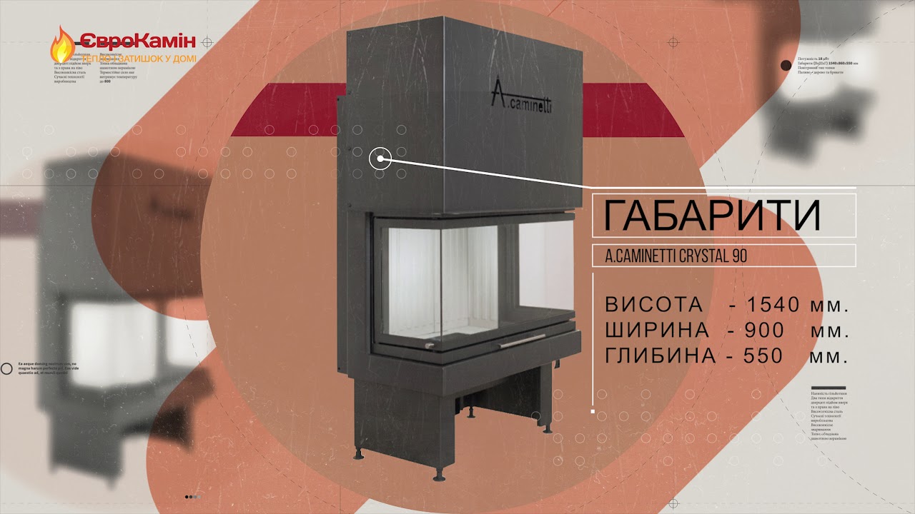 ОБЗОР КАМИННАЯ ТОПКА A.CAMINETTI CRYSTAL 90