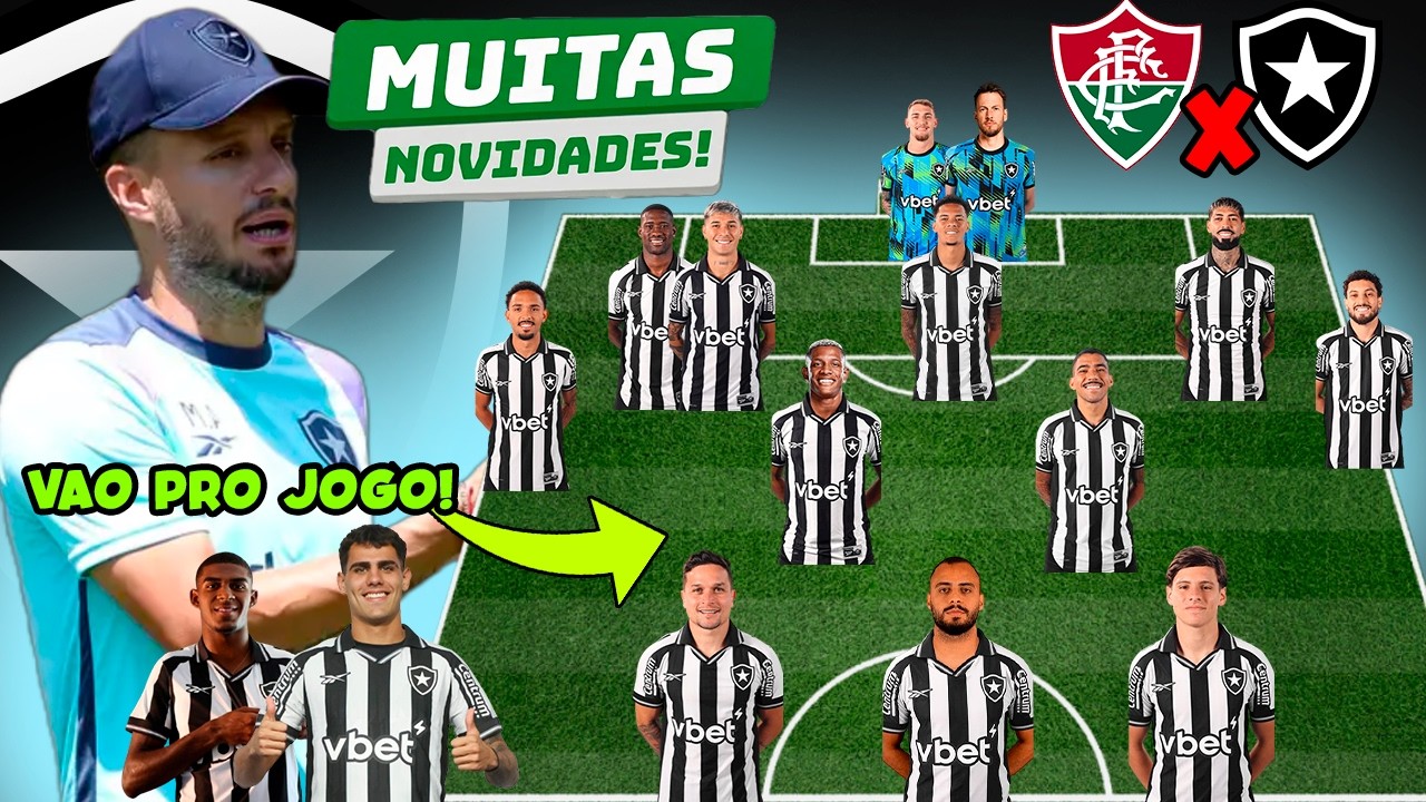 VEJA A ESCALAÇÃO DO BOTAFOGO PRO JOGO CONTRA O FLUMINENSE! PRE JOGO BOTAFOGO X FLUMINENSE