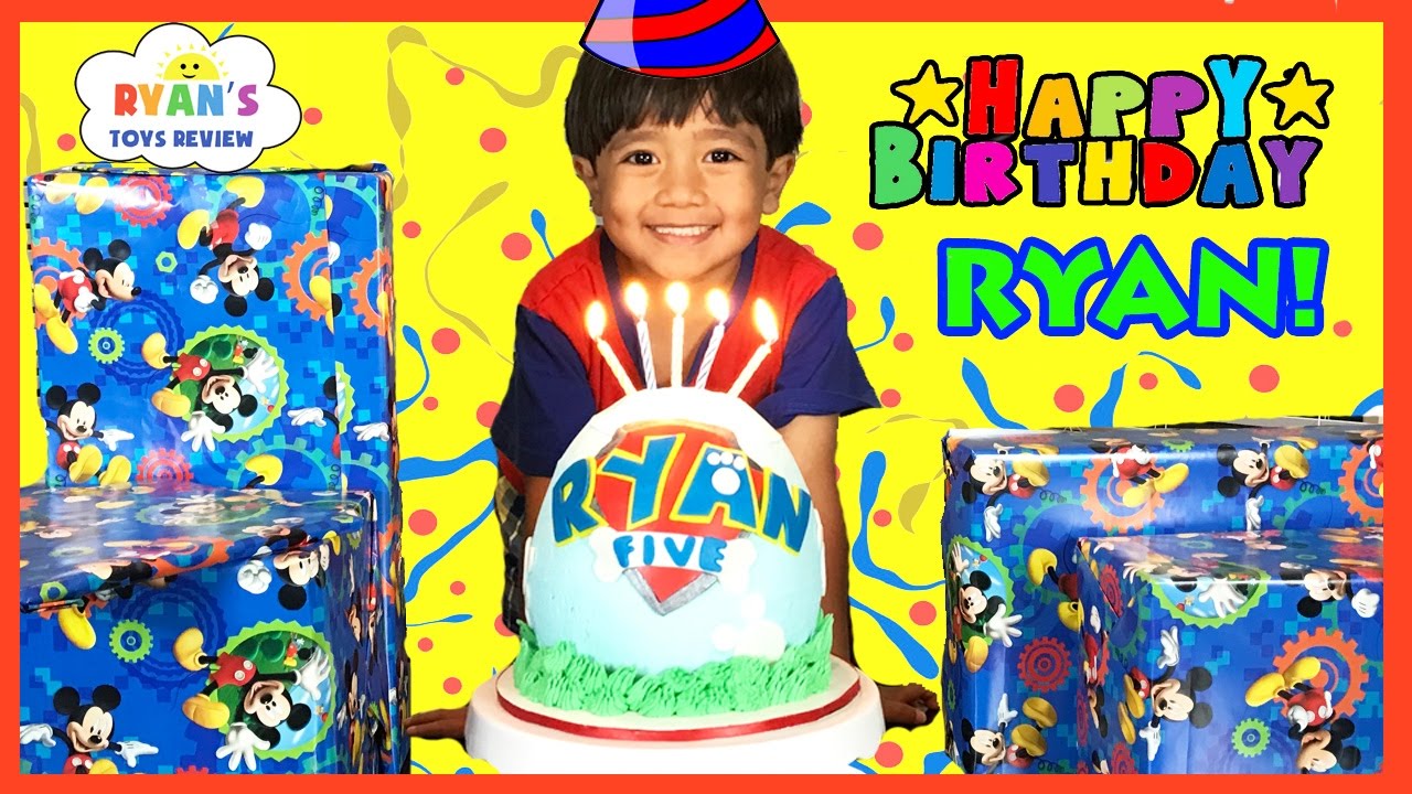 Ryan's 5th Birthday Party Surprise Toys Opening Presents