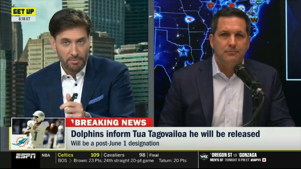 Adam Schefter [BREAKING NEWS]: Dolphins officially released QB Tua Tagovailoa | GET UP