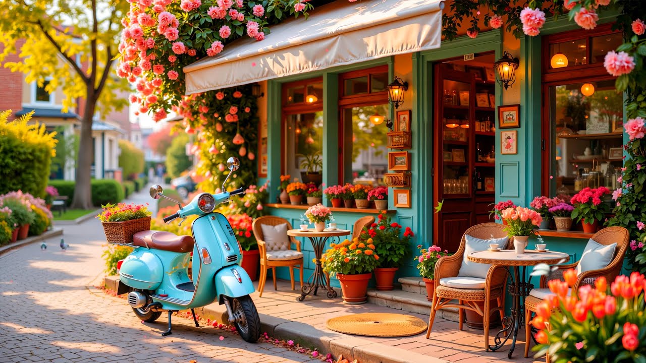 Spring Flower Garden Café Jazz 🌼 Soft Smooth Jazz for Peaceful Focus & Cozy Moments