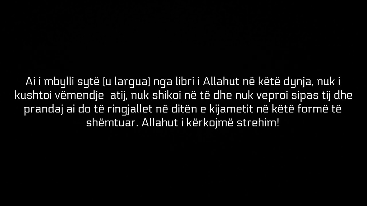 Kushdo që i kthen shpinën këshillës Sime, do të ketë jetë të mjeruar dhe....