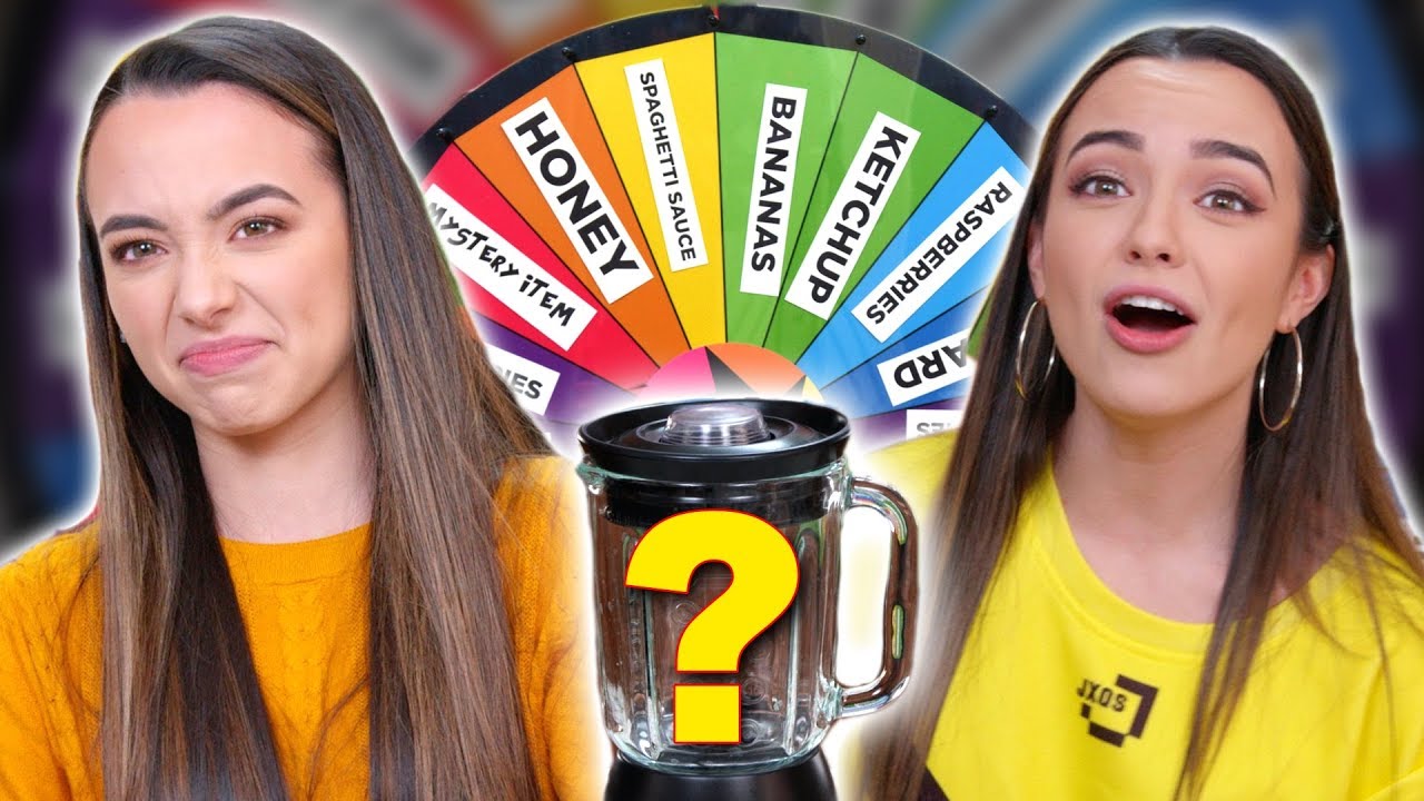 Mystery Wheel of Smoothie Challenge - Merrell Twins
