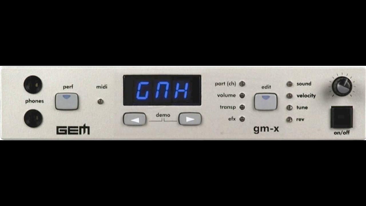 GEM GM-X (2007?) Factory Demo Songs