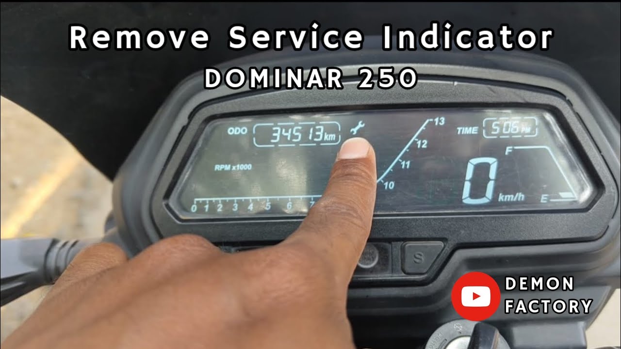 How to remove Service Indicator in DOMINAR 250 | DemonFactory