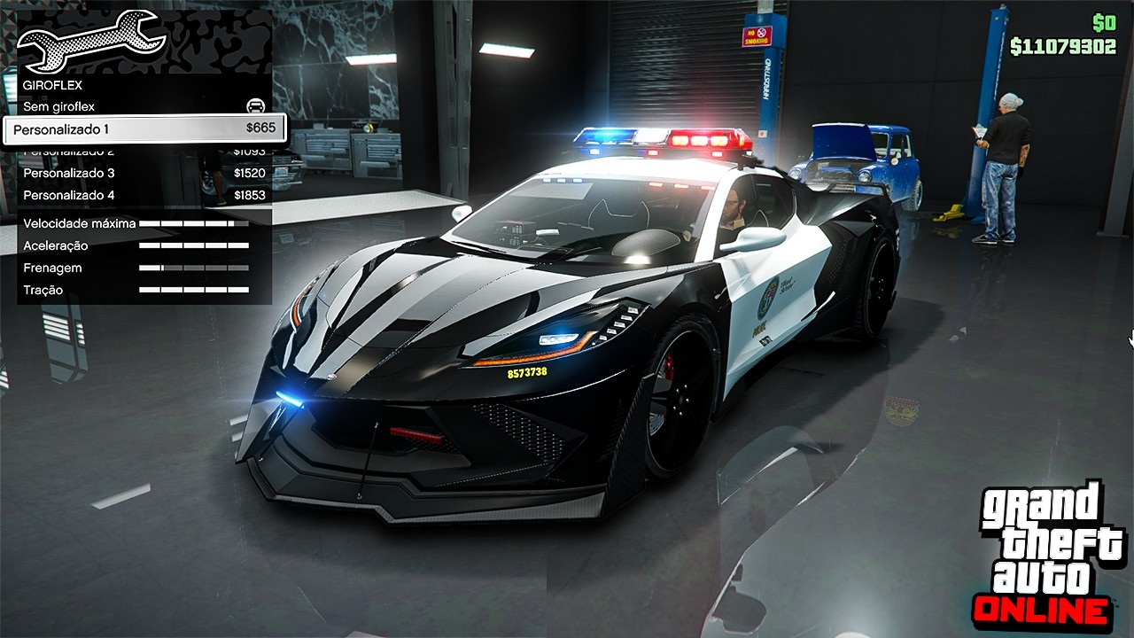 O MELHOR! TUNANDO O NOVO CARRO DE POLICIA COQUETTE D10 no GTA 5 Online