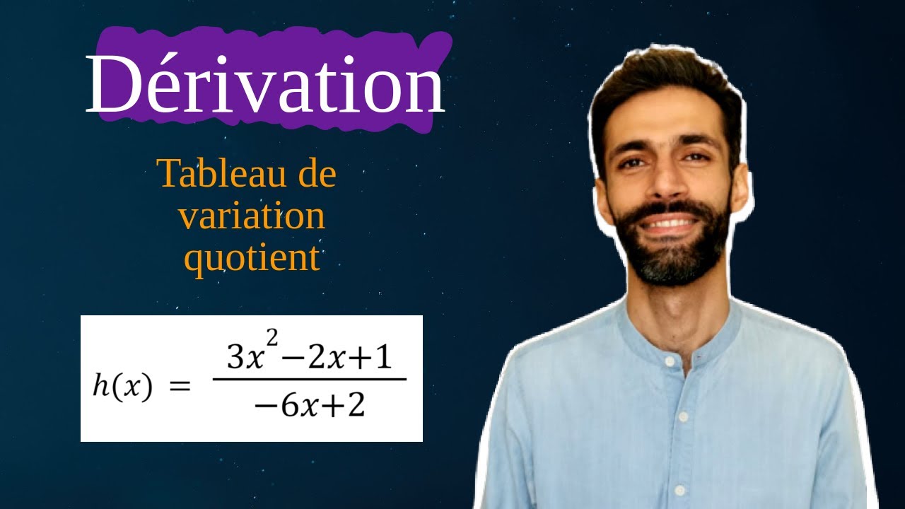 🔥🔥🔥🔥- 08 - Exercice complet. D&eacute;rivation, sens de variation.
