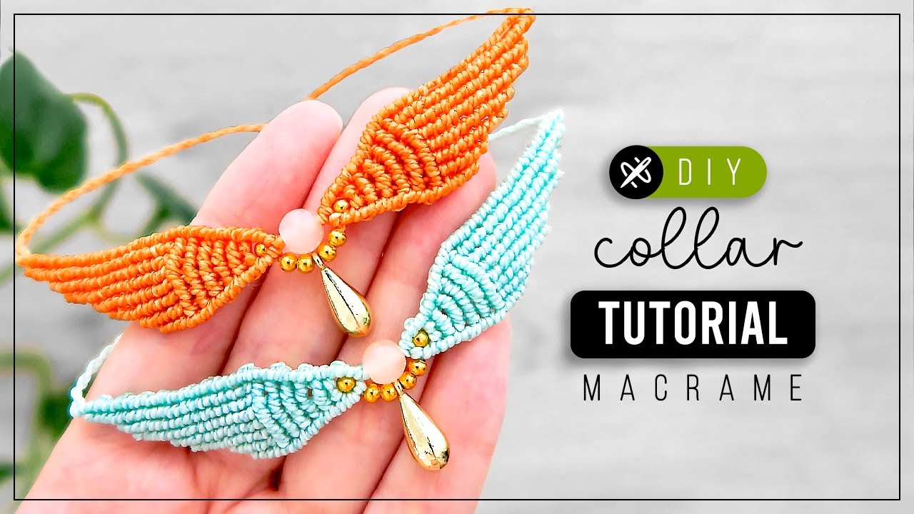 Collar Alas  🕊️ Como hacer colgante de hilo | diy tutorial paso a paso ● macrame necklace 331