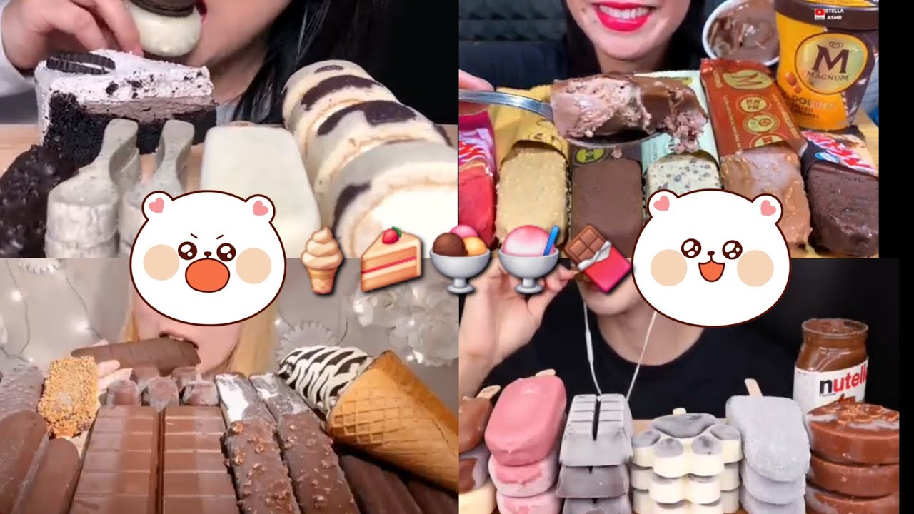 ASMR Chilling Frozen Treats Feast🍨🍦🍧 — Creamy , crunchy & Soft Bites😋