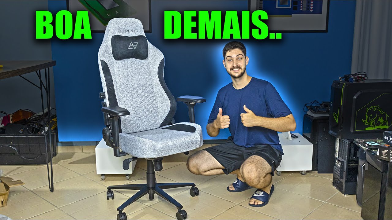 MINHA NOVA CADEIRA GAMER, A QUALIDADE &Eacute; &Oacute;TIMA! LUNARI GREY