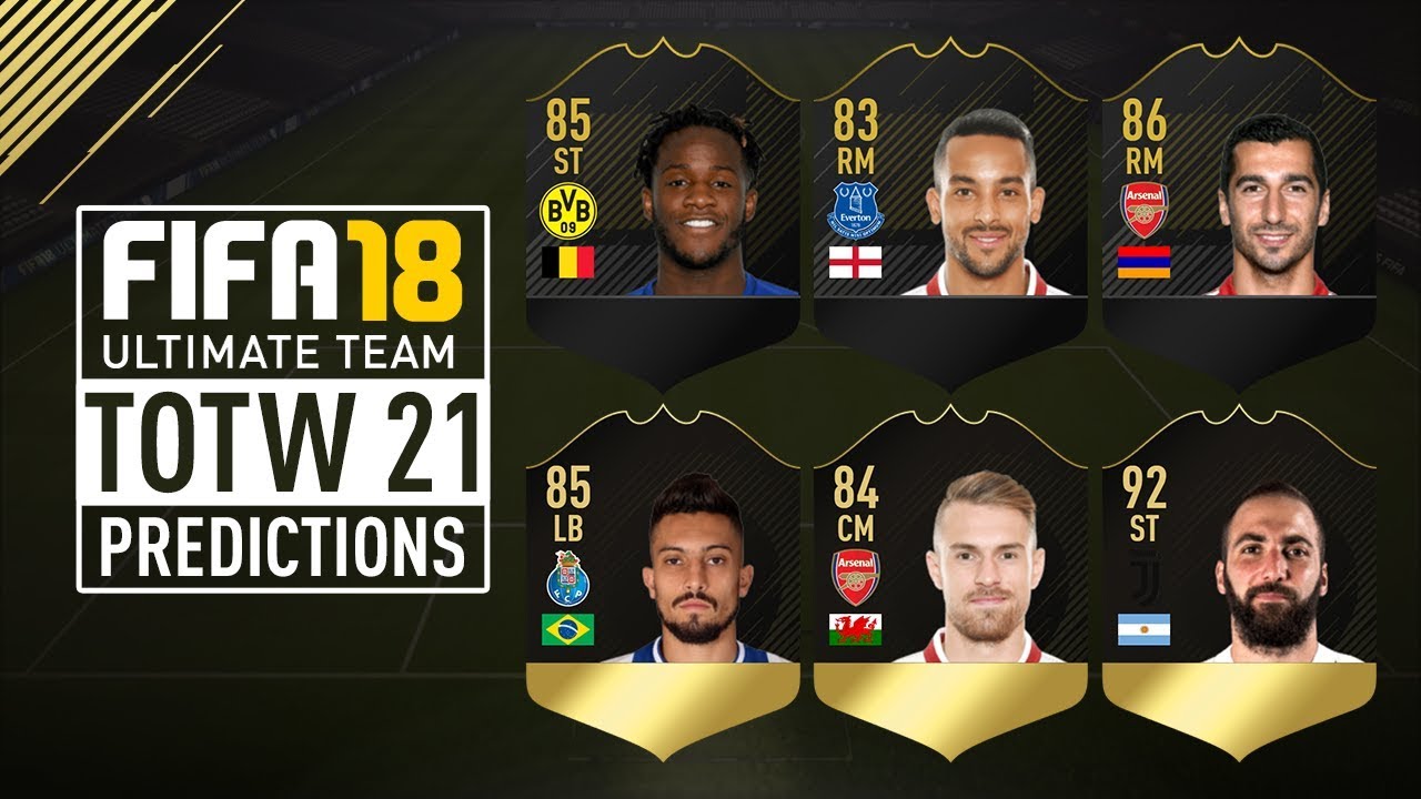 FIFA 18 TOTW 21 Prediction Ft. IF Walcott, IF Mkhitaryan, SIF Higuain, SIF Batshuayi & More!