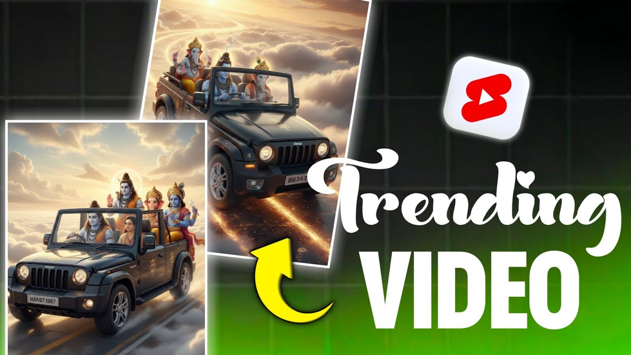 Bhagwan Ji Thar Car Me 🚘✨ | Viral God AI Video Editing Step by Step