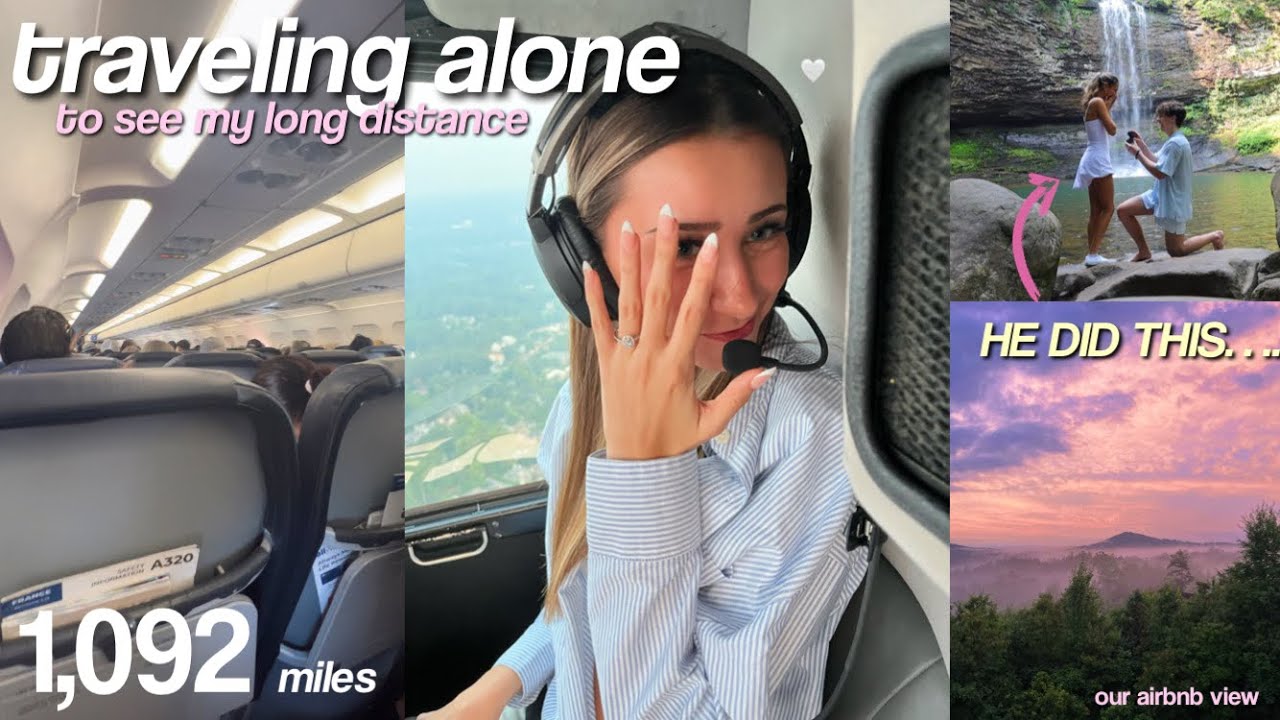 traveling alone with my boyfriend! ENGAGED, 12hr road trip, cabin tour, 1 year anniversary♡