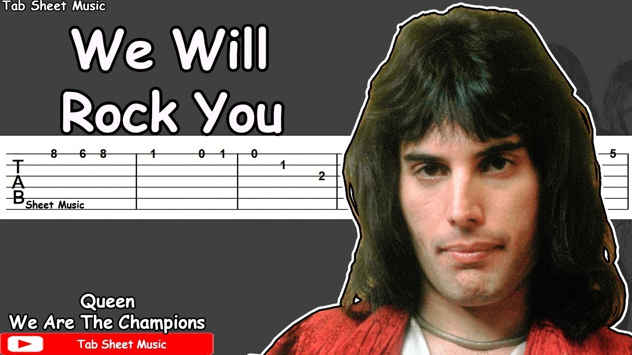Queen - We Will Rock You Guitar Tutorial