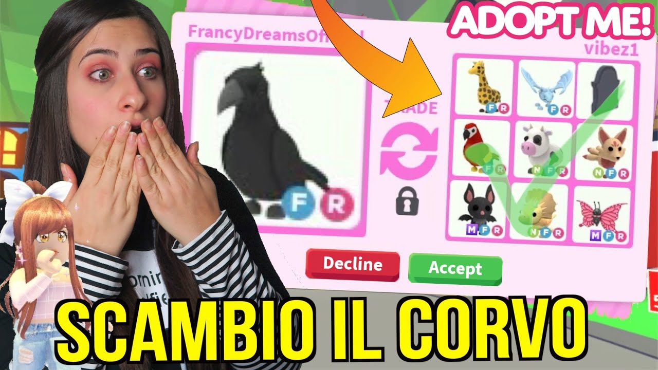 SCAMBIO il CORVO in un server ricco: cosa mi offrono? 🤔  ROBLOX ADOPT ME ITA By FrancyDreams