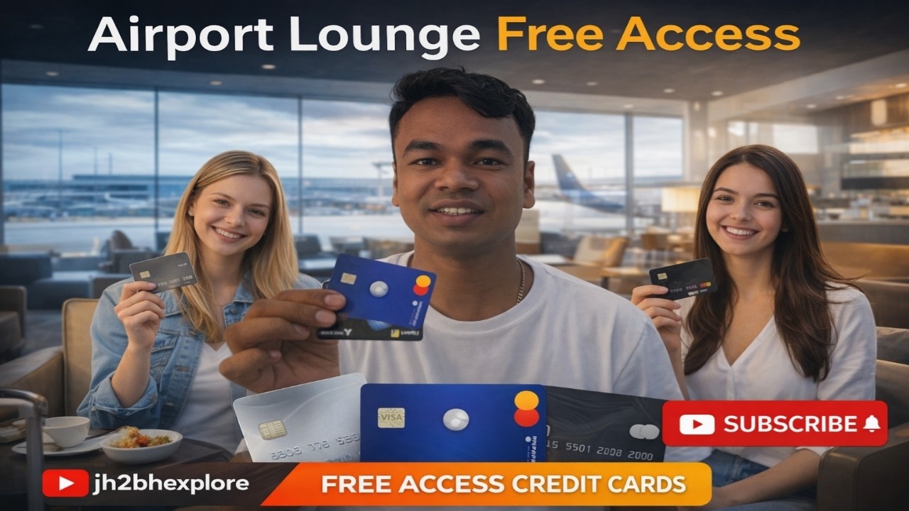 Travel Vlog | JH2BHEXPLORE Airport Lounge FREE Me Kaise Jaye? 💳 Credit Card Benefits 2026