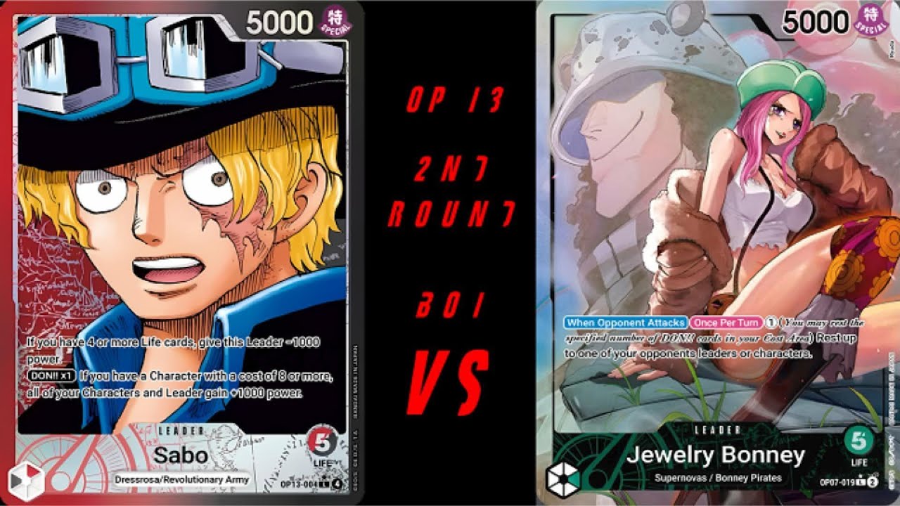 One Piece Card Game OP13 RB Sabo VS G Bonney 2nd Round Locals