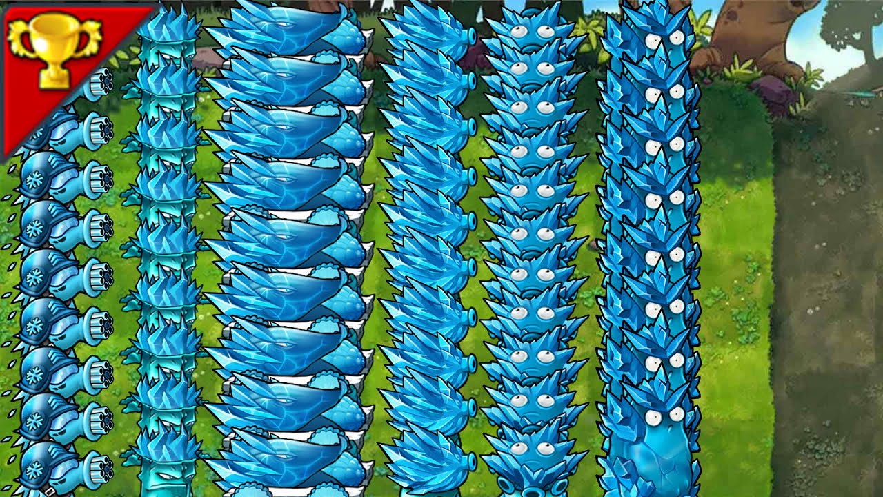 Snow family plants VS 999Zombies-------Plants vs Zombies