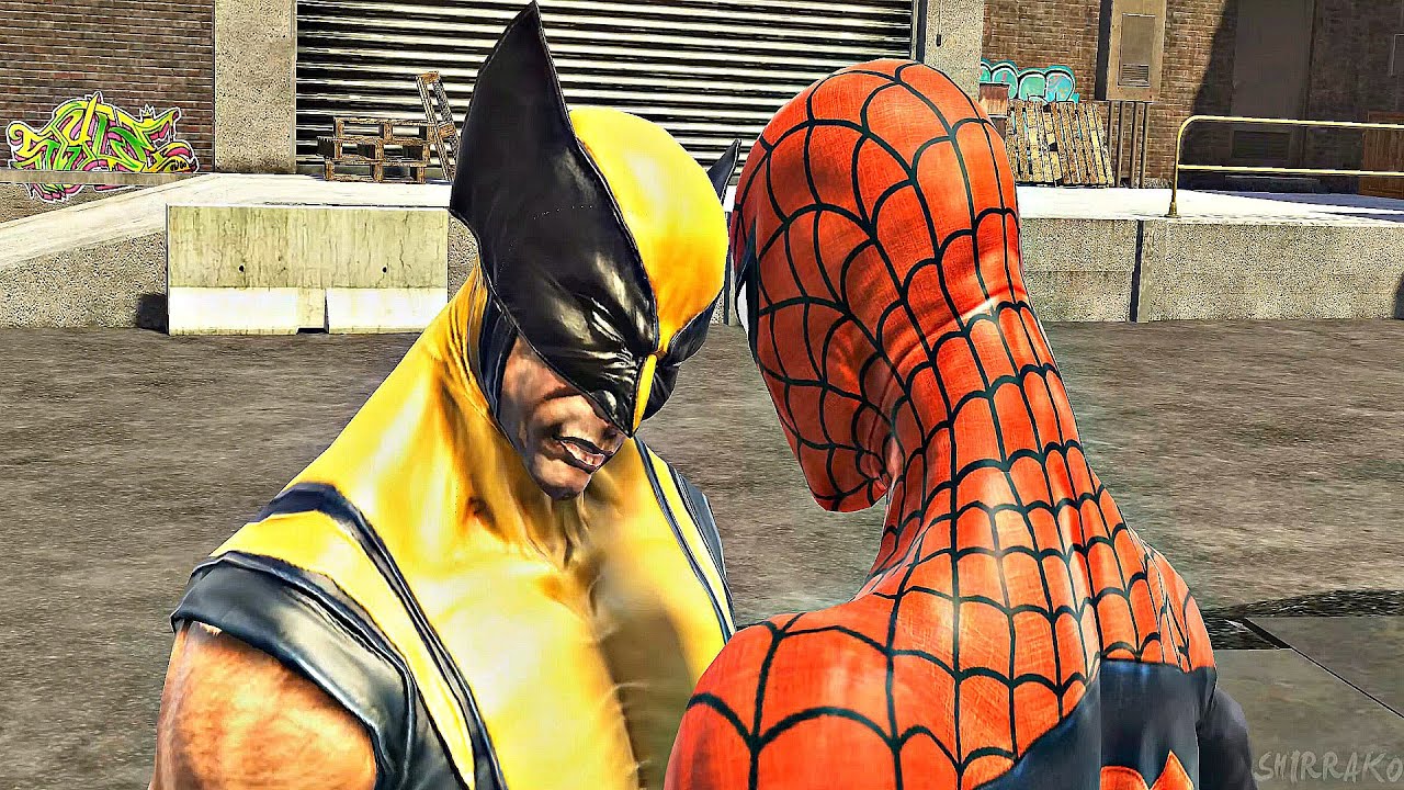 Spider-Man vs. Wolverine Boss Fight Scene (Spider-Man Web of Shadows)