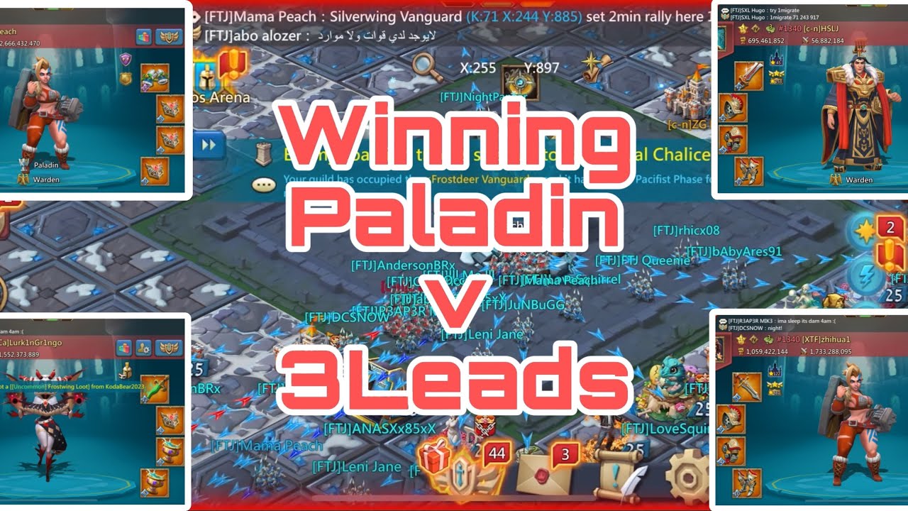 Lords Mobile- Winning Paladin against 3 rally leads!