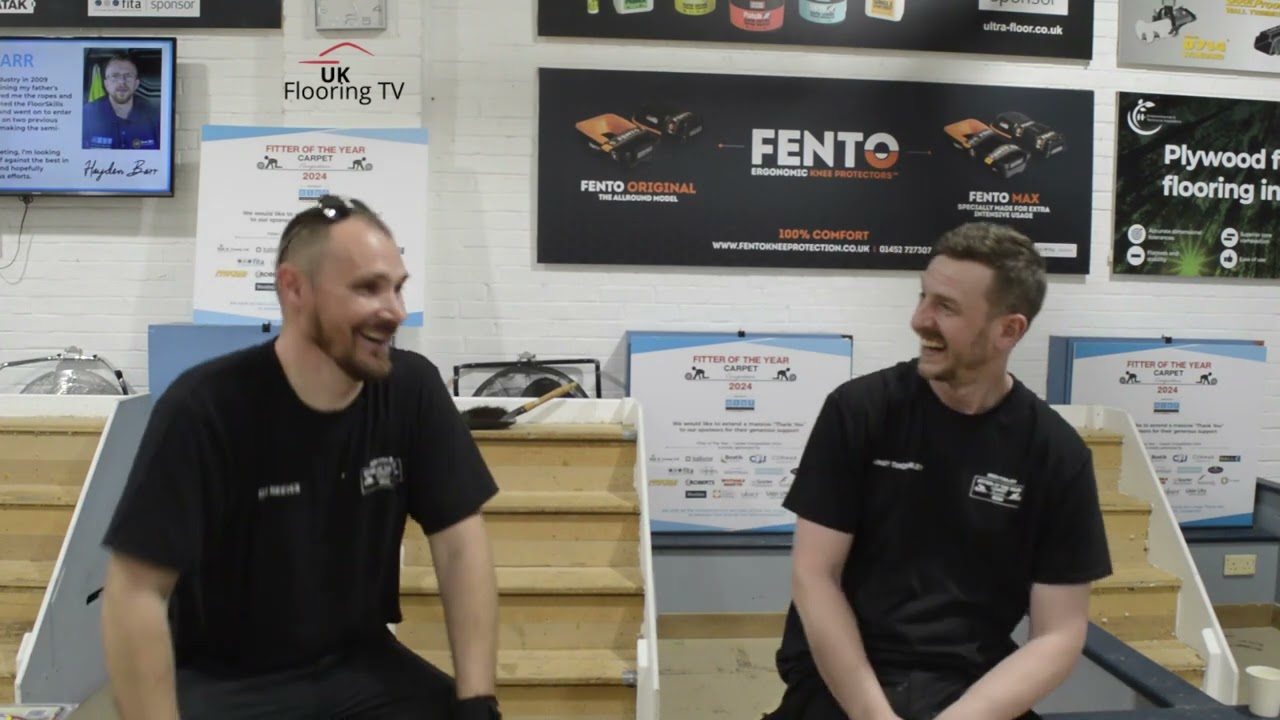 End of day 2 in the carpet fitter of the year semi finals we talk to Danny Thornley and Joni Reeves.