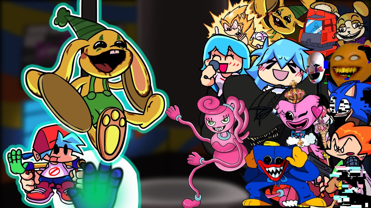 FNF Musical Memory(Vs Bunzo Bunny) But Different Characters Sing It🎵Everyone "Poppy Funktime" (DEMO)
