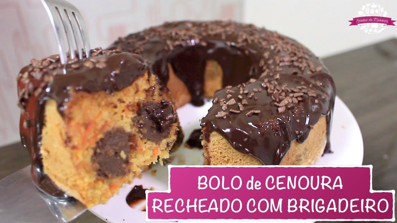 BOLO DE CENOURA QUE JÁ SAI RECHEADO DO FORNO - #404 - Receitas da Mussinha