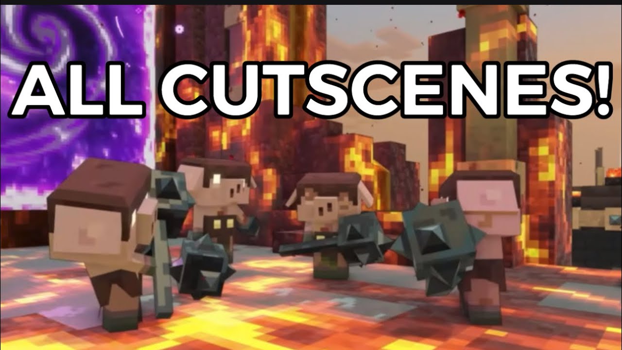 MINECRAFT LEGENDS ALL CUTSCENES (piglins, bosses, & more)!