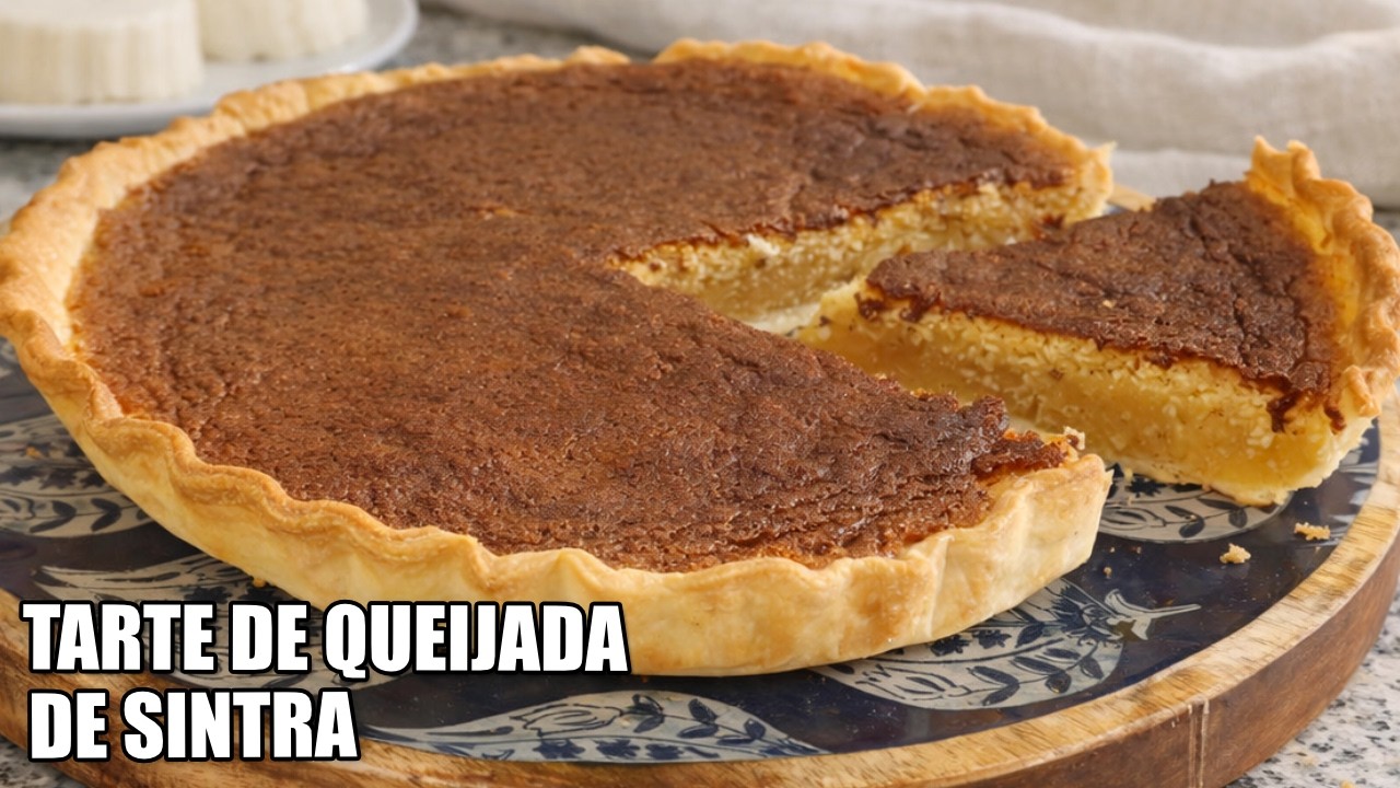 Tarte de Queijada de Sintra  - Receita Tradicional Portuguesa #receitasimples #tarte #sobremesas