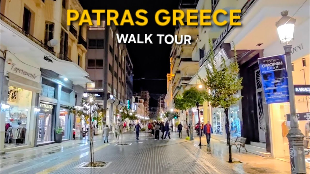 Patras in the Night Greece.