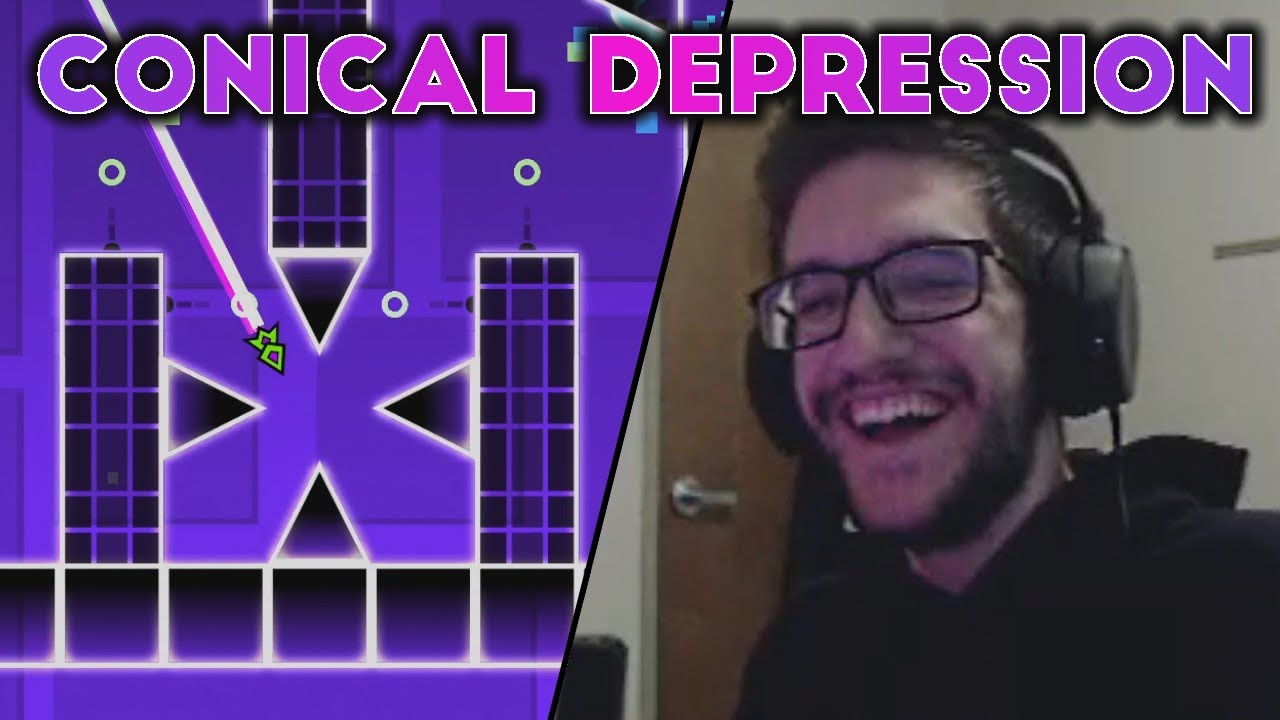 Conical Depression (Extreme Demon) by KrmaL | Geometry Dash