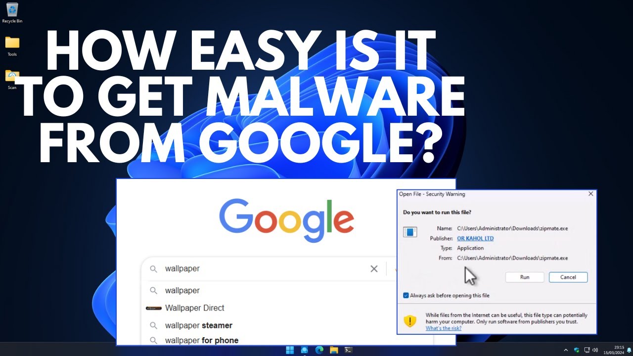 How easy is it to get malware from Google?