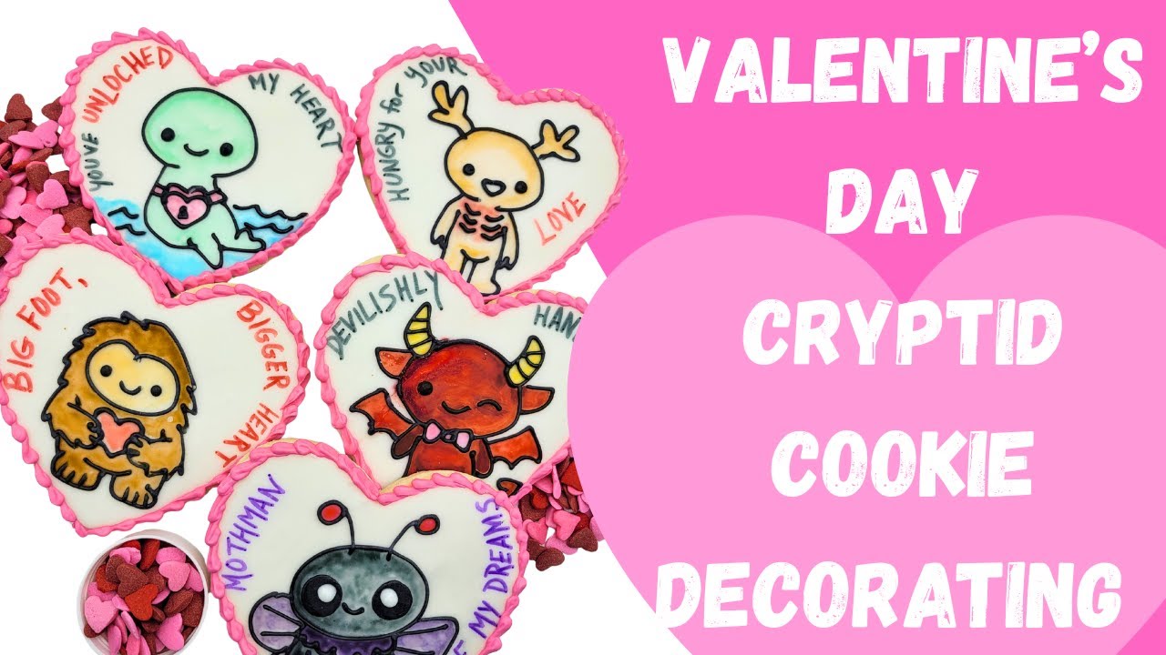 Cozy Cryptid Valentine Cookie Decorating | ASMR Cookie Decorating Storytime