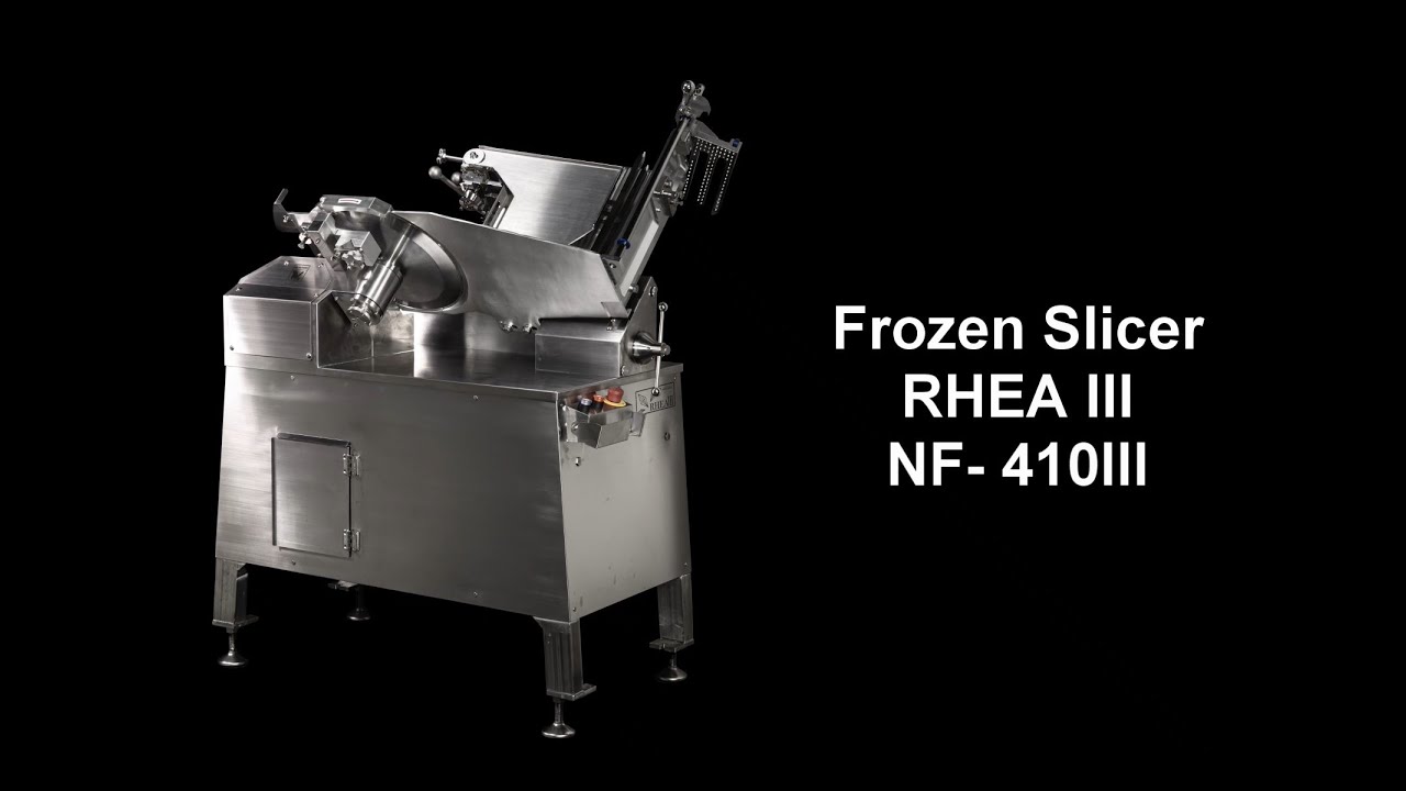 RHEA III Frozen Meat Slicer NF-410III | Revolutionary Hygiene & Safety Japanese Food Processing