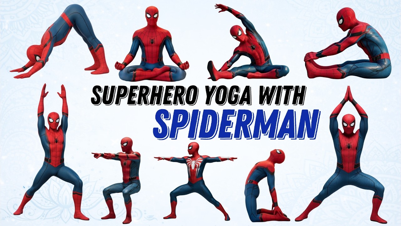 Spiderman Yoga 🕷️ Kids Yoga Adventure | Fun & Flexible Superhero Workout