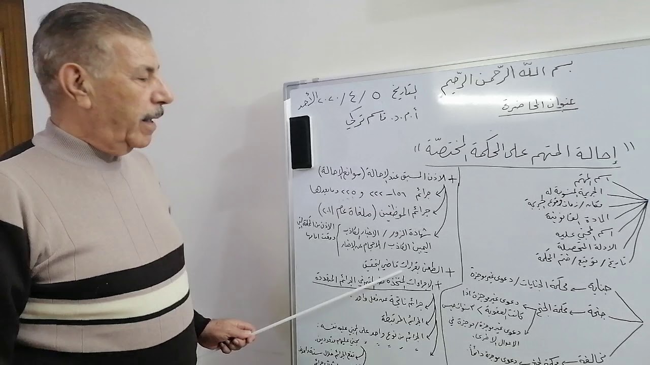 احالة المتهم على المحكمة المختصة /المرحلة الثالثة