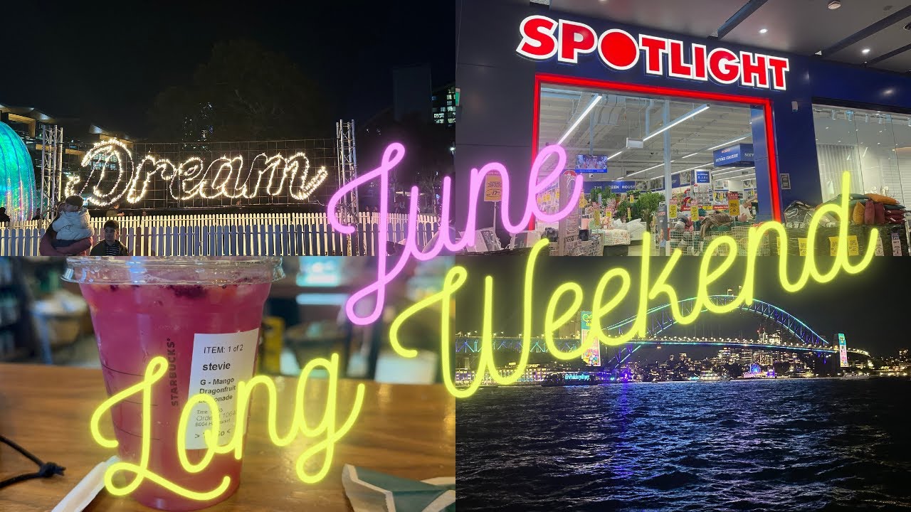 June Long Weekend | Shopping in Sydney, Sydney Vivid Festival, Washing, More Shopping