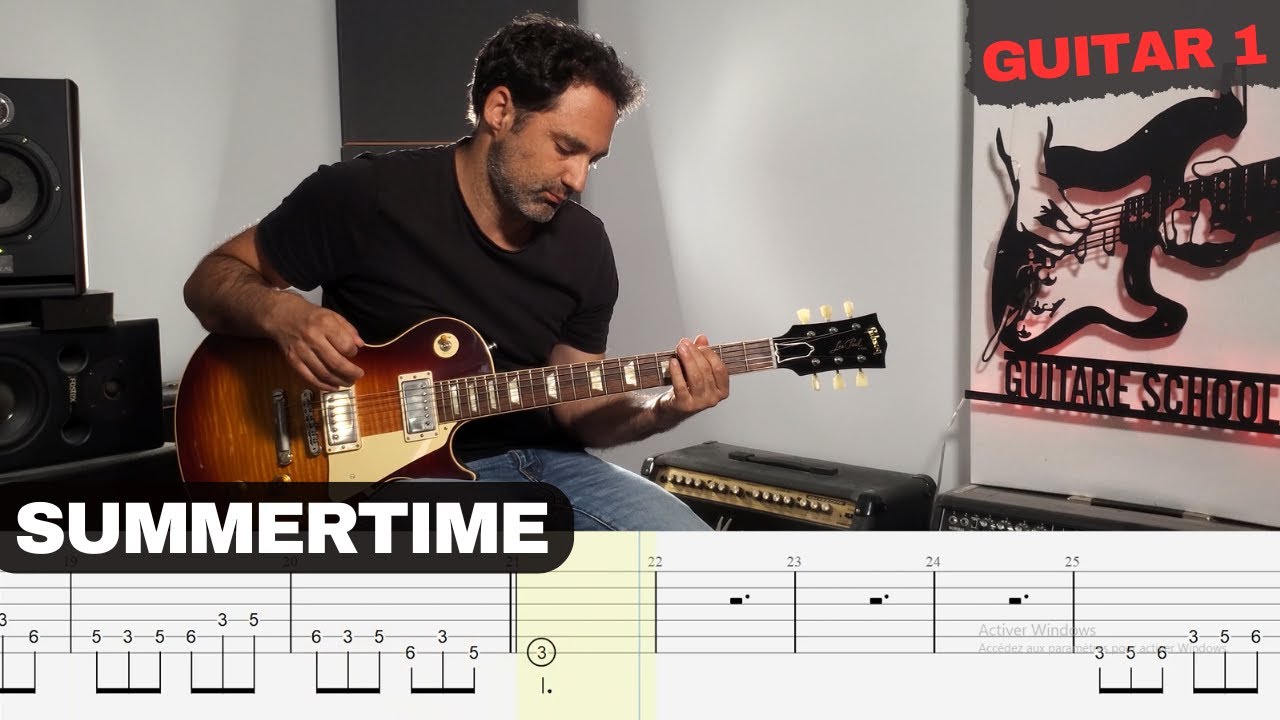 Janis Joplin - Summertime | guitar 1 | Cover with Tab | Lesson | Tutorial |