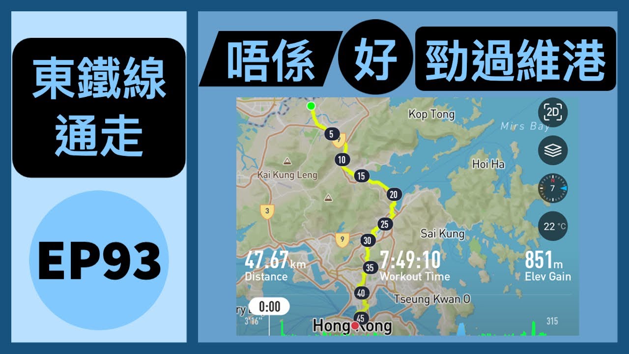 👣咪咁行◤EP93◢⛰️▶跑步路線◀⛰️🦵🚈東鐵線通走🚈🦵勁過維港