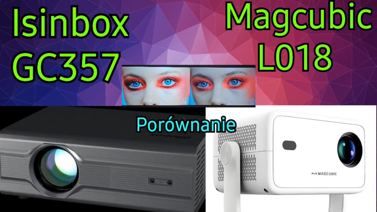 Magcubic L018 i Isinbox GC357 por&oacute;wnanie wyświetlanego obrazu przez projektory 