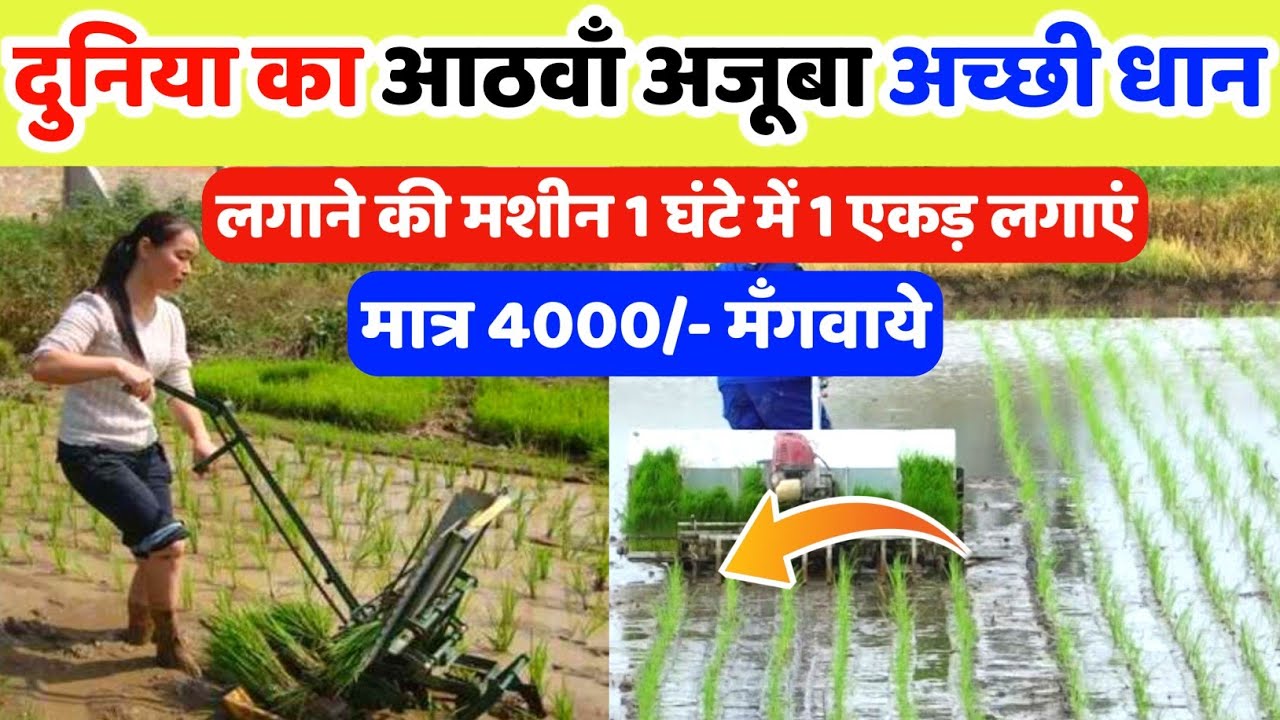 दुनिया का आठवाँ अजूबा सबसे अच्छी धान लगाने की मशीन | Sabse sasti dhaan lagane ki machine | Planter