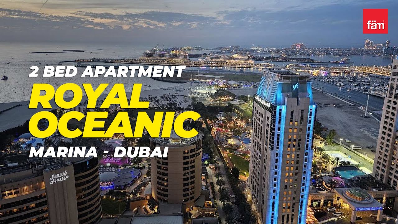 Stunning 2 Bed Apartment in Royal Oceanic, Marina - Dubai