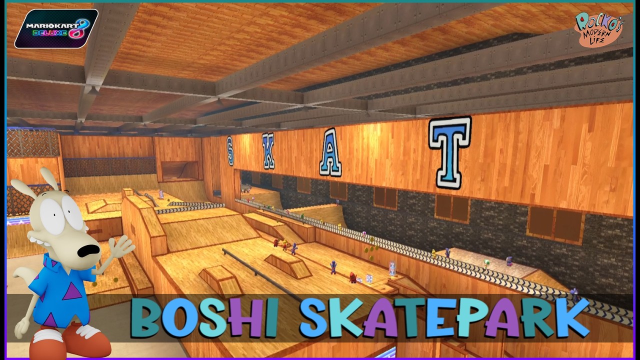 Mario Kart 8 Deluxe Custom Track Boshi Skatepark with Rocko & Couch