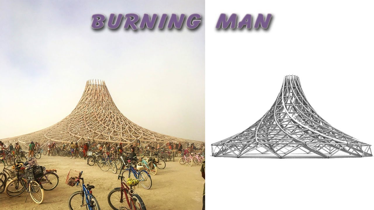 Burning Man Temple Galaxia by Mamou-Mani in Grasshopper!