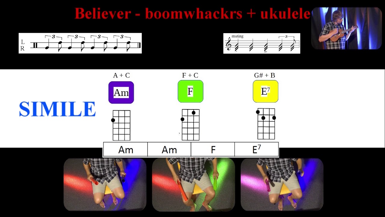 PWM: Believer - Boomwhackers and ukulele (included) 2/11