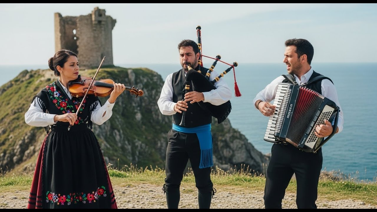 霧に包まれた古のガリシア山脈で海風と響き合うケルトの旋律が紡ぐ、永遠の静謐を感じる夜明けの瞑想音楽